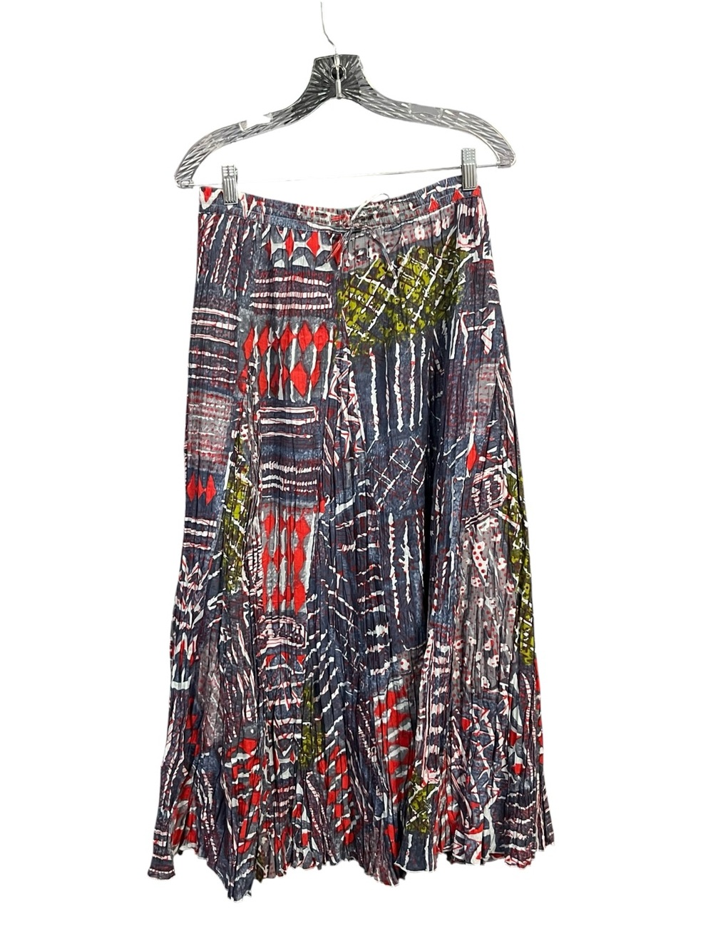 Coldwater Creek Skirt Women’s Petite Small PS Red Blue Cotton Boho Maxi
